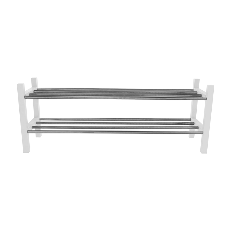Casa si Gradina - Mobilier - Dulapuri si sifoniere - Dulapuri - Dulap incaltaminte, alb/argintiu, BRESO - Infinity.ro