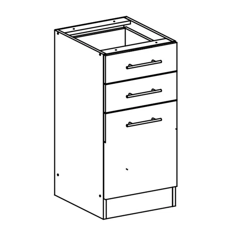 Casa si Gradina - Mobilier - Dulapuri si sifoniere - Dulapuri - Dulap inferior, stejar sonoma/alb, FABIANA S - 40SZ2 - Infinity.ro