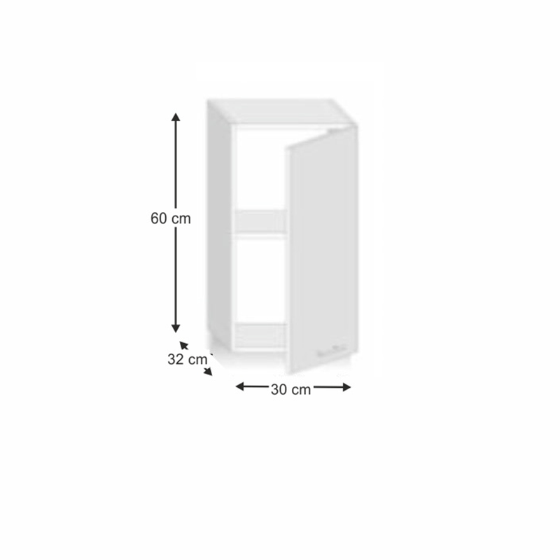 Casa si Gradina - Mobilier - Dulapuri si sifoniere - Dulapuri - Dulap superior cu usa verticala, alb super luciu HG, dreapta, LINE ALB - Infinity.ro