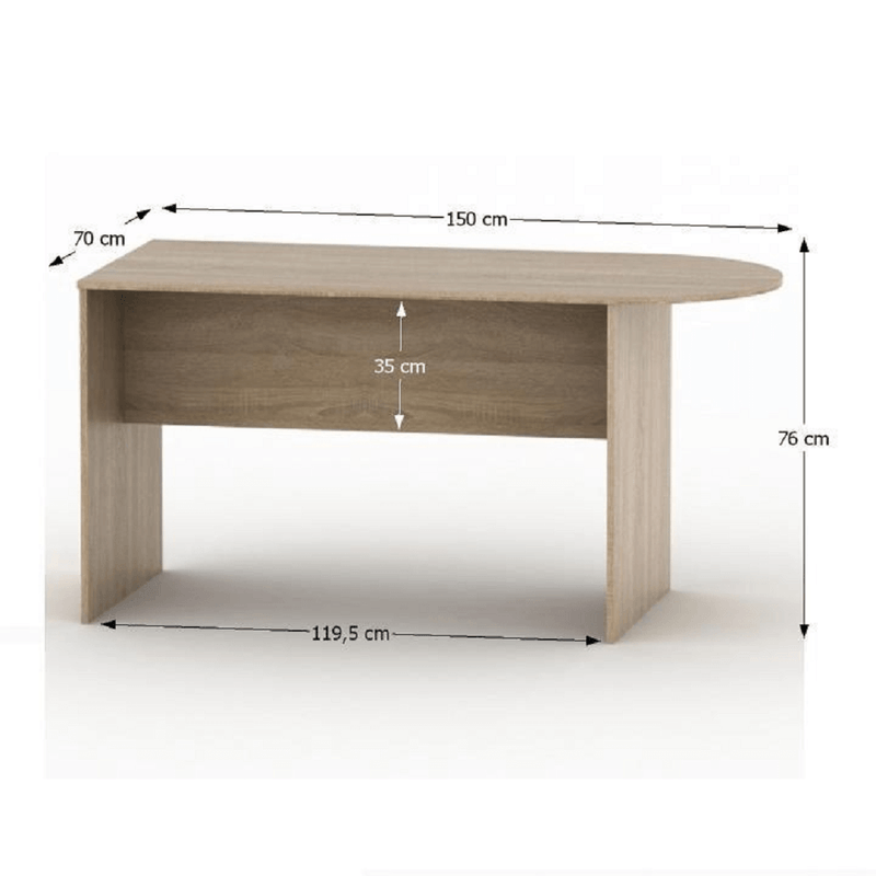 Casa si Gradina - Mobilier - Mese si birouri - Birouri - Birou cu extensie laterala 150, stejar sonoma, TEMPO ASISTENT NEW 022 - Infinity.ro