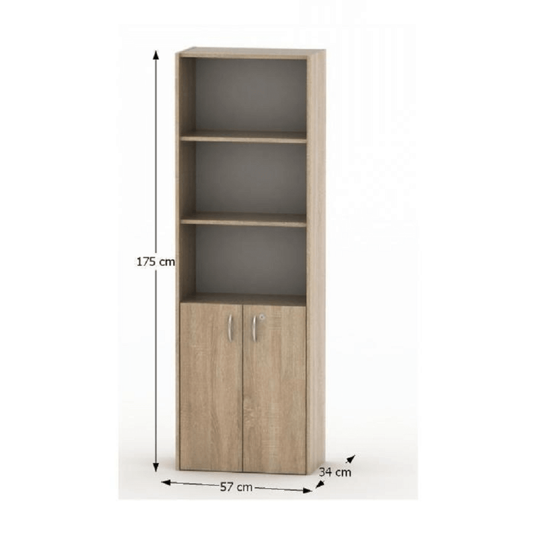 Casa si Gradina - Mobilier - Dulapuri si sifoniere - Dulapuri - Dulap de birou cu incuietoare, stejar sonoma, TEMPO ASISTENT NEW 002 - Infinity.ro