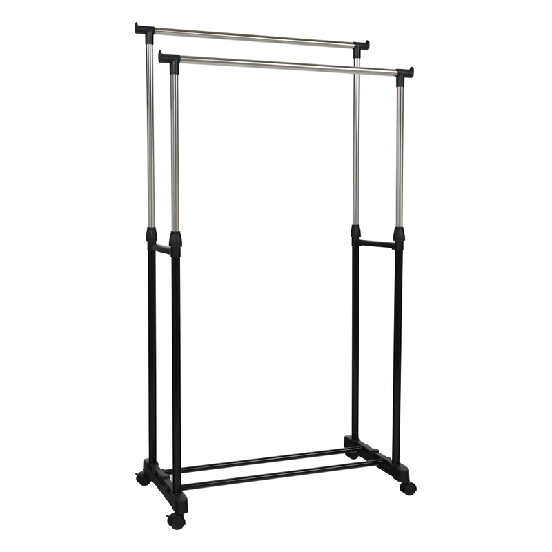 Casa si Gradina - Mobilier - Organizare si depozitare - Cuiere - Cuier mobil, inox/plastic negru, OLIVER - Infinity.ro