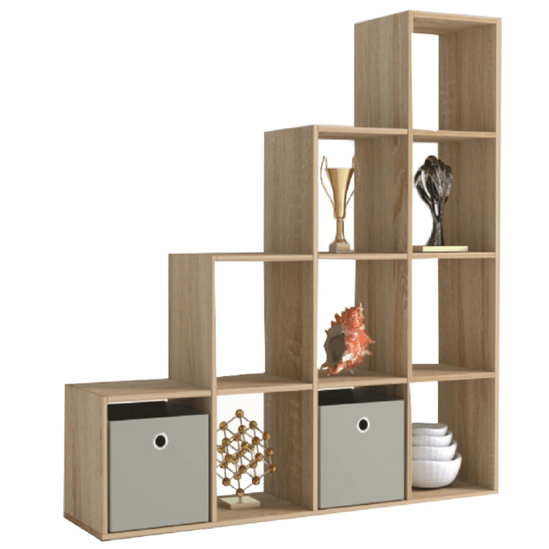 Casa si Gradina - Mobilier - Biblioteci si rafturi - Etajere - Etajera piramida, stejar sonoma, PAL melaminat, NORAH - Infinity.ro