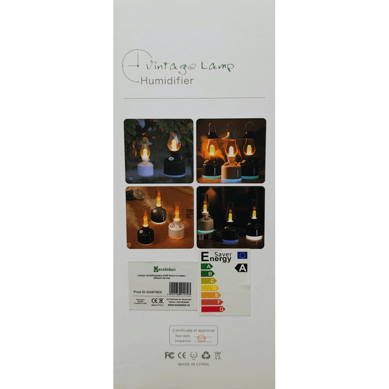 Casa si Gradina - Decoratiuni - Aromaterapie si lumanari - Difuzoare aromaterapie - Difuzor de Aroma  tip lampa Retro  LA-0621  cu Lumina dimabila calda tip  Flacara - Infinity.ro