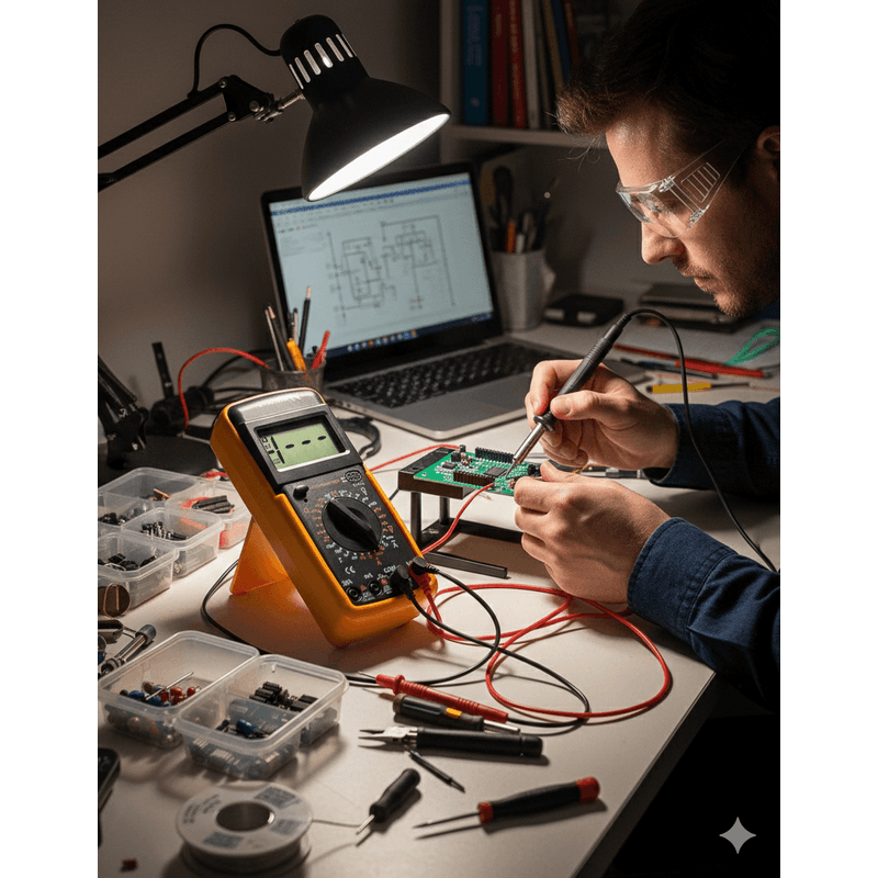Casa si Gradina - Electrice - Accesorii electrice - Aparate de masura si control - Multimetru Digital DT-9205A - Aparat de Masura Tensiune AC/DC, Curent, Rezistenta, Capacitate - Infinity.ro