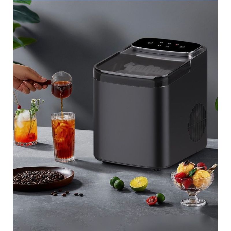 Electronice si Electrocasnice - Aparate frigorifice - Congelatoare - Masina de facut cuburi de Gheata ZSW-ZB12, 12 kg/zi, Rezervor 1.2L, Panou Tactil, Design Compact, Negru - Infinity.ro