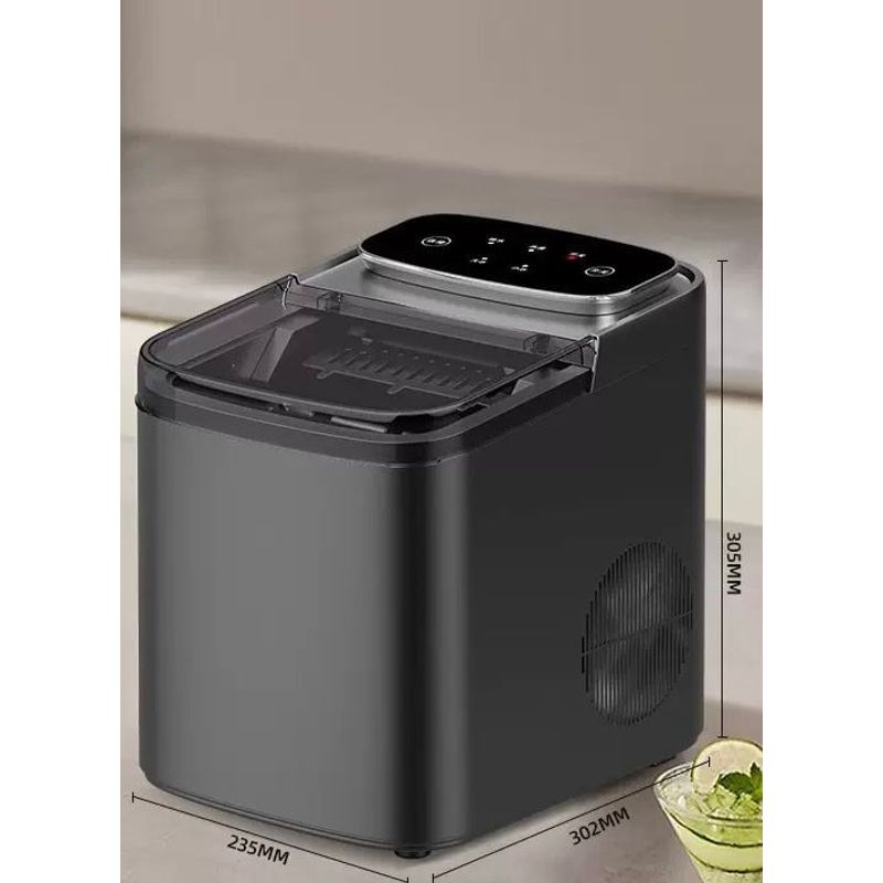 Electronice si Electrocasnice - Aparate frigorifice - Congelatoare - Masina de facut cuburi de Gheata ZSW-ZB12, 12 kg/zi, Rezervor 1.2L, Panou Tactil, Design Compact, Negru - Infinity.ro