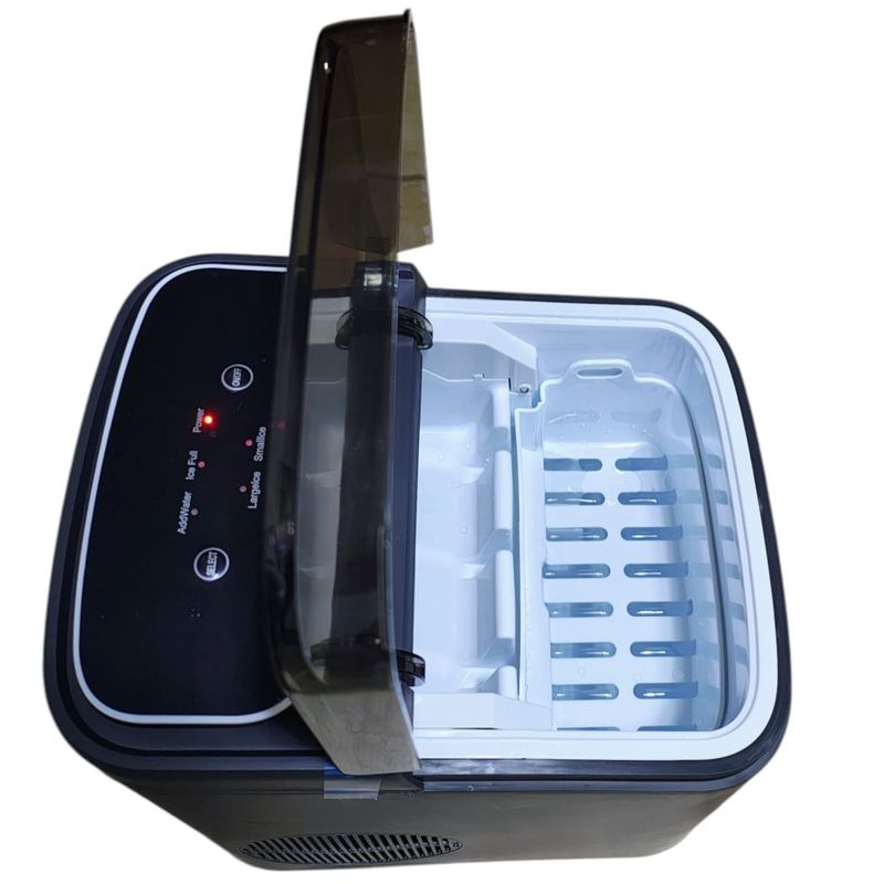 Electronice si Electrocasnice - Aparate frigorifice - Congelatoare - Masina de facut cuburi de Gheata ZSW-ZB12, 12 kg/zi, Rezervor 1.2L, Panou Tactil, Design Compact, Negru - Infinity.ro