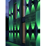 Casa si Gradina - Corpuri si surse de iluminat - Accesorii corpuri de iluminat - Aplica LED RGB 4W Bidirectionala, cu Telecomanda, IP54, Aluminiu, Exterior/Interior, Negru, engros - Infinity.ro