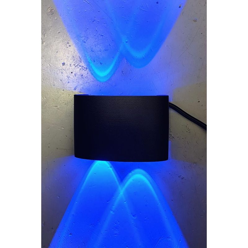 Casa si Gradina - Corpuri si surse de iluminat - Accesorii corpuri de iluminat - Aplica LED RGB 4W Bidirectionala, cu Telecomanda, IP54, Aluminiu, Exterior/Interior, Negru, engros - Infinity.ro