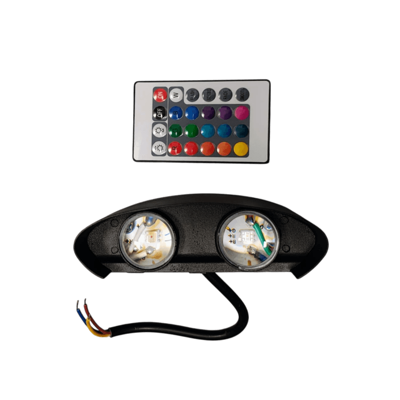 Casa si Gradina - Corpuri si surse de iluminat - Accesorii corpuri de iluminat - Aplica LED RGB 4W Bidirectionala, cu Telecomanda, IP54, Aluminiu, Exterior/Interior, Negru, engros - Infinity.ro