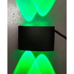 Casa si Gradina - Corpuri si surse de iluminat - Accesorii corpuri de iluminat - Aplica LED RGB 4W Bidirectionala, cu Telecomanda, IP54, Aluminiu, Exterior/Interior, Negru, engros - Infinity.ro