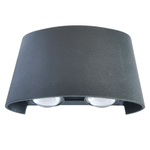 Casa si Gradina - Corpuri si surse de iluminat - Accesorii corpuri de iluminat - Aplica LED RGB 4W Bidirectionala, cu Telecomanda, IP54, Aluminiu, Exterior/Interior, Negru, engros - Infinity.ro
