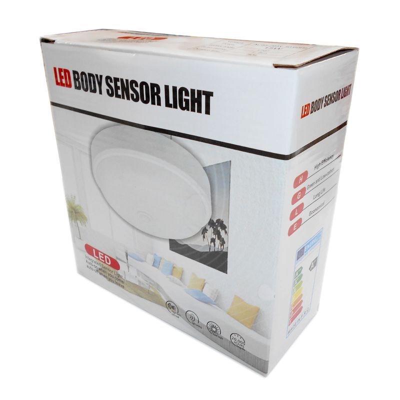 Casa si Gradina - Corpuri si surse de iluminat - Accesorii corpuri de iluminat - Aplica LED 20W cu Senzor de Miscare PIR, Plafoniera Rotunda, 220V, Lumina Alba Neutra, Interior / Exterior Protejat - Infinity.ro