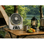 Electronice si Electrocasnice - Climatizare si sisteme de incalzire - Aparate racire aer - Ventilatoare - Ventilator Solar Reincarcabil EP-606, 15 cm, cu Panou Solar, 2 Becuri LED Incluse,3000 mAh, USB Power Bank - Infinity.ro