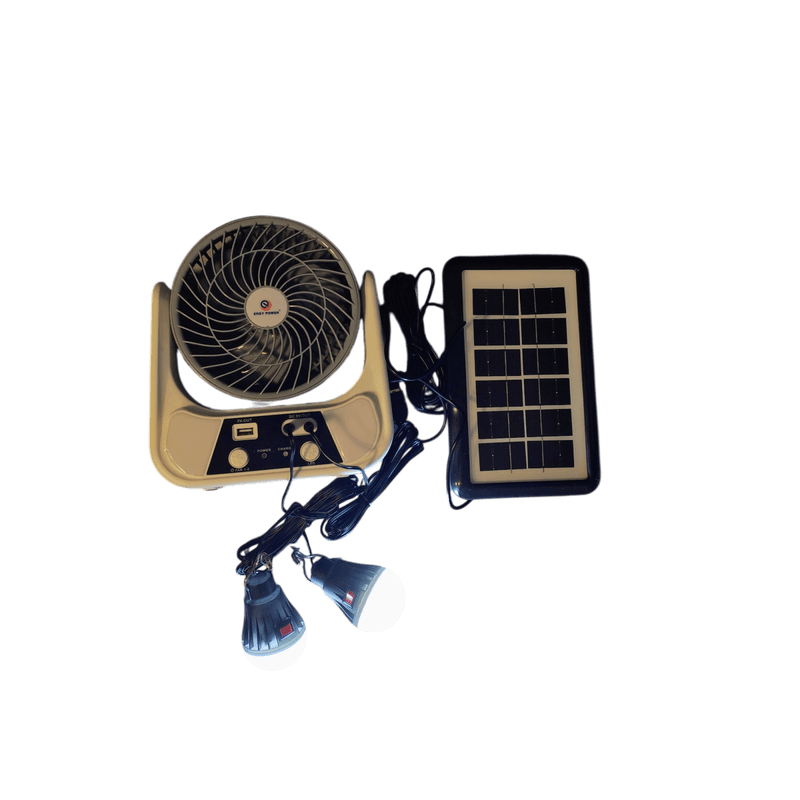 Electronice si Electrocasnice - Climatizare si sisteme de incalzire - Aparate racire aer - Ventilatoare - Ventilator Solar Reincarcabil EP-606, 15 cm, cu Panou Solar, 2 Becuri LED Incluse,3000 mAh, USB Power Bank - Infinity.ro