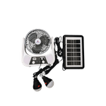 Electronice si Electrocasnice - Climatizare si sisteme de incalzire - Aparate racire aer - Ventilatoare - Ventilator Solar Reincarcabil EP-606, 15 cm, cu Panou Solar, 2 Becuri LED Incluse,3000 mAh, USB Power Bank - Infinity.ro
