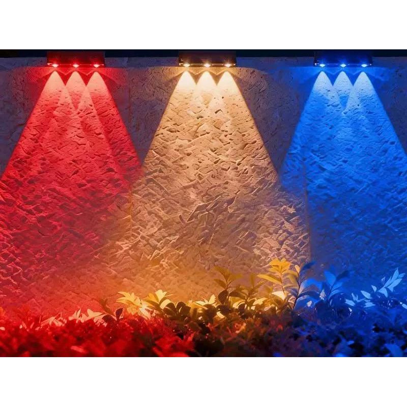 Casa si Gradina - Corpuri si surse de iluminat - Iluminat exterior - Lampi solare - Lampa Solara LED RGB pentru Exterior 6 Moduri Iluminare, Schimbare Culori din Buton, Incarcare Solara - Infinity.ro