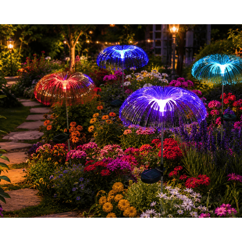 Casa si Gradina - Corpuri si surse de iluminat - Iluminat exterior - Lampi solare - Decoratiune Solara LED pentru Gradina, Set 2 Bucati, IP65, Iluminare Decorativa Exterior(pret pe bucata) - Infinity.ro