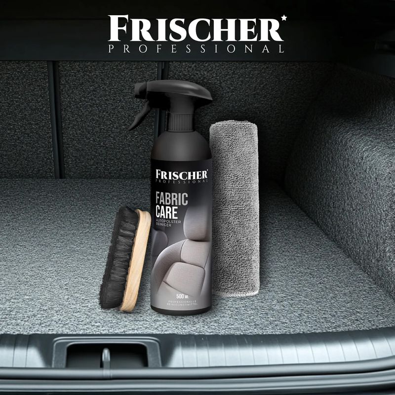 Auto si Moto - Intretinere auto - Produse curatare auto - Kit de curatare si intretinere pentru tapiterie auto Frischer Professional, solutie 500 ml + perie + carpa microfibra - Infinity.ro