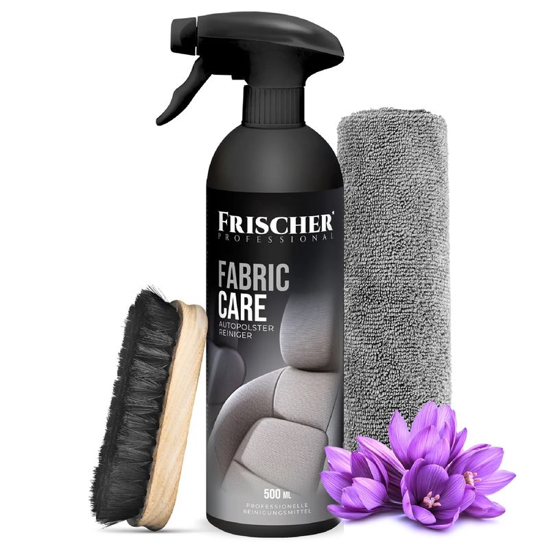 Auto si Moto - Intretinere auto - Produse curatare auto - Kit de curatare si intretinere pentru tapiterie auto Frischer Professional, solutie 500 ml + perie + carpa microfibra - Infinity.ro