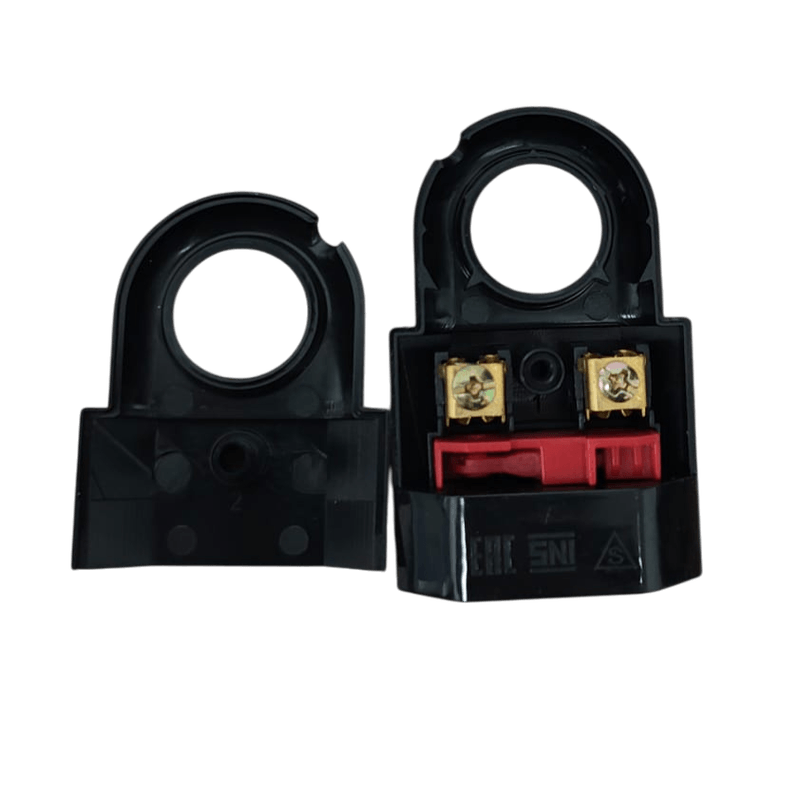 Casa si Gradina - Electrice - Accesorii electrice - Prelungitoare, triple, fise - Cupla plata neagra cu protectie copii, contacte din cupru, fara impamantare, pentru cablu electric, - Infinity.ro