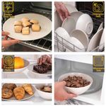 Casa si Gradina - Bucatarie si vesela - Vesela si tacamuri - Servicii de masa - Set farfurii 24 piese, pentru 6 persoane, Ivory, Cesiro,  Alb Ivoire cu linii - Infinity.ro
