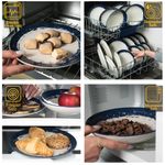 Casa si Gradina - Bucatarie si vesela - Vesela si tacamuri - Servicii de masa - Set farfurii 12 piese, pentru 4 persoane, Maritim, Cesiro, Alb Ivoire cu bluemarin - Infinity.ro