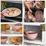 Casa si Gradina - Bucatarie si vesela - Vesela si tacamuri - Servicii de masa - Set farfurii 20 piese, pentru 4 persoane, Pastel Pink, Cesiro, Roz Mat si Roz Lucios - Infinity.ro