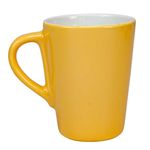 Casa si Gradina - Bucatarie si vesela - Vesela si tacamuri - Servicii de masa - Cana cu toarta in doua culori, 220 ml, Galben-Alb - Infinity.ro