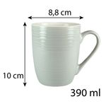 Casa si Gradina - Bucatarie si vesela - Cani si pahare - Cani si cesti - Set 6 cani model linii Gri, 390 ml - Infinity.ro
