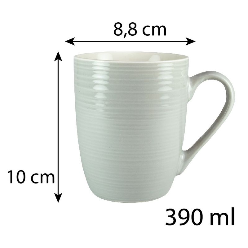 Casa si Gradina - Bucatarie si vesela - Cani si pahare - Cani si cesti - Set 6 cani model linii Gri, 390 ml - Infinity.ro