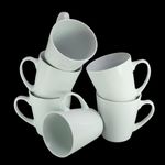 Casa si Gradina - Bucatarie si vesela - Cani si pahare - Cani si cesti - Set 6 cani conice Alb Lucios, 240 ml - Infinity.ro