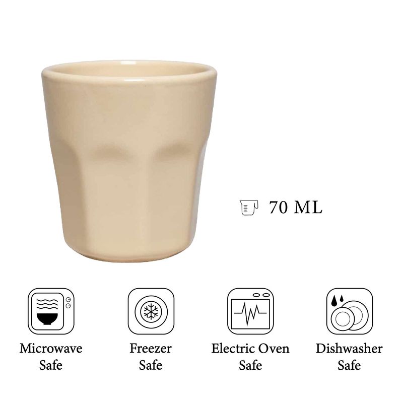 Casa si Gradina - Bucatarie si vesela - Cani si pahare - Pahare - Pahar cu model culoare Crem Luminos de 70 ml, Cesiro - Infinity.ro