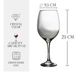 Casa si Gradina - Bucatarie si vesela - Cani si pahare - Pahare - Pahar cu picior din sticla de 580 ml, Cesiro - Infinity.ro