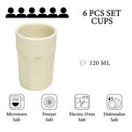 Casa si Gradina - Bucatarie si vesela - Cani si pahare - Pahare - Set 6 pahare de120 ml cu model Crem Pal, Cesiro - Infinity.ro