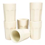 Casa si Gradina - Bucatarie si vesela - Cani si pahare - Pahare - Set 6 pahare de120 ml cu model Crem Pal, Cesiro - Infinity.ro
