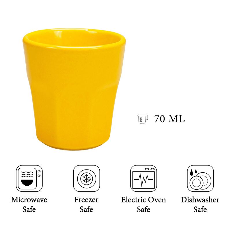 Casa si Gradina - Bucatarie si vesela - Cani si pahare - Pahare - Pahar cu model culoare Galben de 70 ml, Cesiro - Infinity.ro