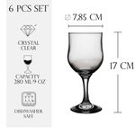 Casa si Gradina - Bucatarie si vesela - Cani si pahare - Pahare - Set 6 pahare cu picior din sticla de 280 ml, Cesiro - Infinity.ro