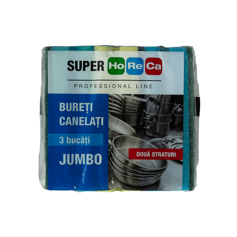 Market - Curatenie si intretinere casa - Produse bucatarie - Lavete si bureti - Burete pentru vase Super Horeca Jumbo, 3 bucati - Infinity.ro