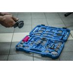 Auto si Moto - Reparatii si depanare - Scule auto - Scule si truse auto - Set 35 buc Presa etrier universala pentru repararea pistoanelor de frana + valiza, TA1373 - Infinity.ro