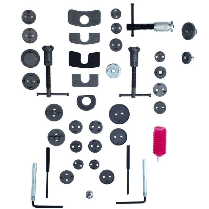 Auto si Moto - Reparatii si depanare - Scule auto - Scule si truse auto - Set 41 buc pentru repararea, presarea pistoanelor de frana + valiza, TA1374 - Infinity.ro