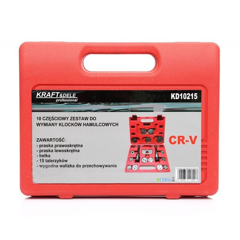 Auto si Moto - Reparatii si depanare - Scule auto - Scule si truse auto - Presa etrier universala placute frana, 18 buc, KD10215, Kraft&Dele - Infinity.ro
