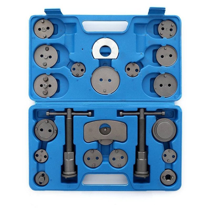 Auto si Moto - Reparatii si depanare - Scule auto - Scule si truse auto - Set 22 buc Presa pentru repararea pistoanelor de frana + valiza, TA1089 - Infinity.ro