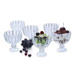 Casa si Gradina - Bucatarie si vesela - Vesela si tacamuri - Vesela desert - Cupe de Sticla pentru Inghetata MADGENIX, Set 6 Bucati, 200 ml, Design Elegant cu Picior, Ideale pentru Desert, Budinca sau Fructe - Infinity.ro