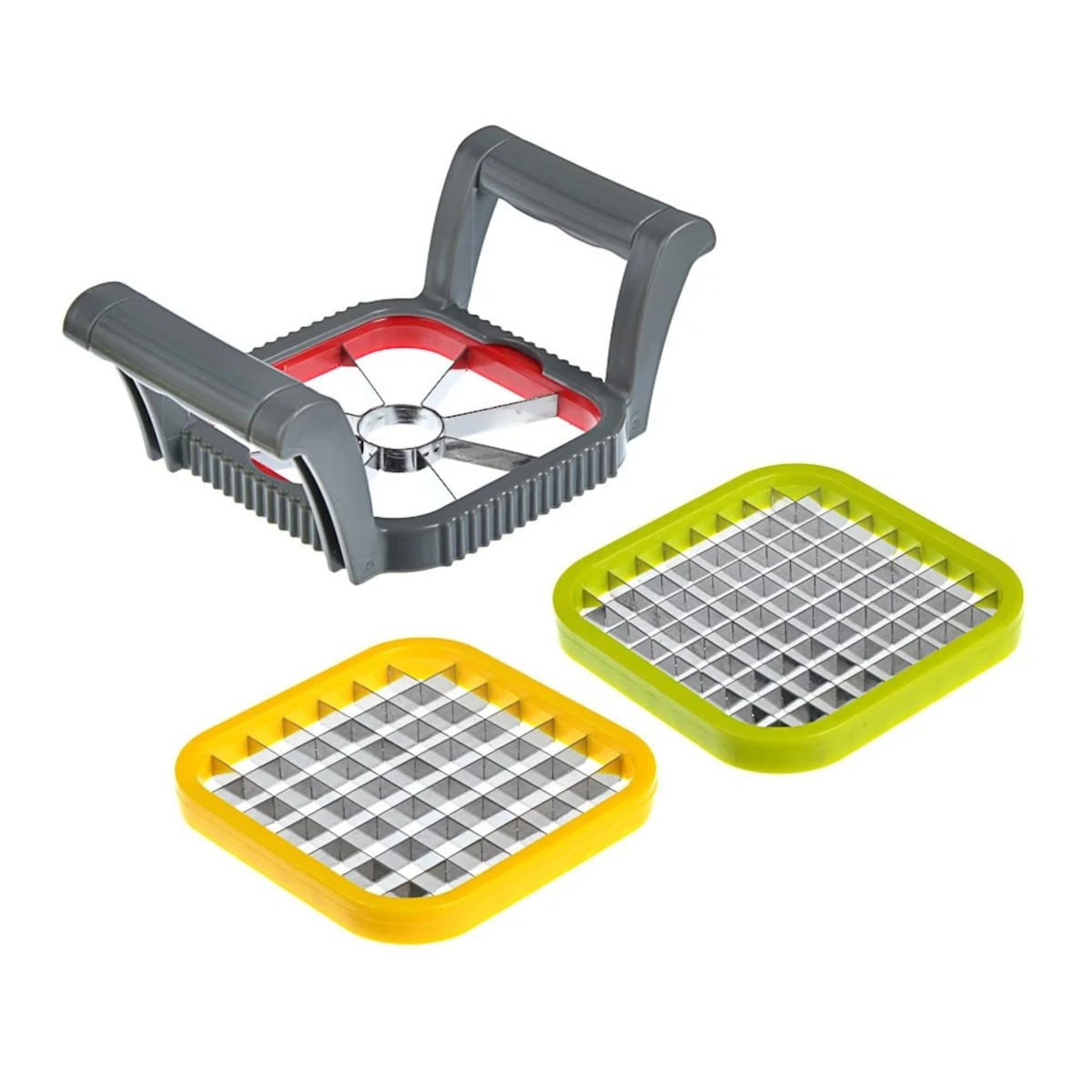 Set Manual MADGENIX pentru Feliat si Taiat Legume sau Fructe - 3 Forme Interschimbabile, Compact si Eficient