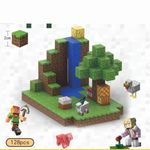 Jucarii, Copii si Bebe - Jucarii si jocuri - Seturi de constructie si cuburi - Seturi de constructie - Set blocuri magnetice de constructie madgenix, 128 piese, plastic abs, joc educativ stem, multicolor, 20x14x14 cm - Infinity.ro