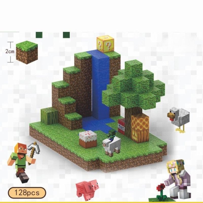 Jucarii, Copii si Bebe - Jucarii si jocuri - Seturi de constructie si cuburi - Seturi de constructie - Set blocuri magnetice de constructie madgenix, 128 piese, plastic abs, joc educativ stem, multicolor, 20x14x14 cm - Infinity.ro