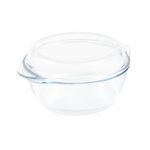 Casa si Gradina - Bucatarie si vesela - Vase pentru gatit - Vase termorezistente - Vas Termorezistent Rotund cu Capac MADGENIX 0.84L Sticla Transparenta pentru Cuptor si Depozitare - Infinity.ro