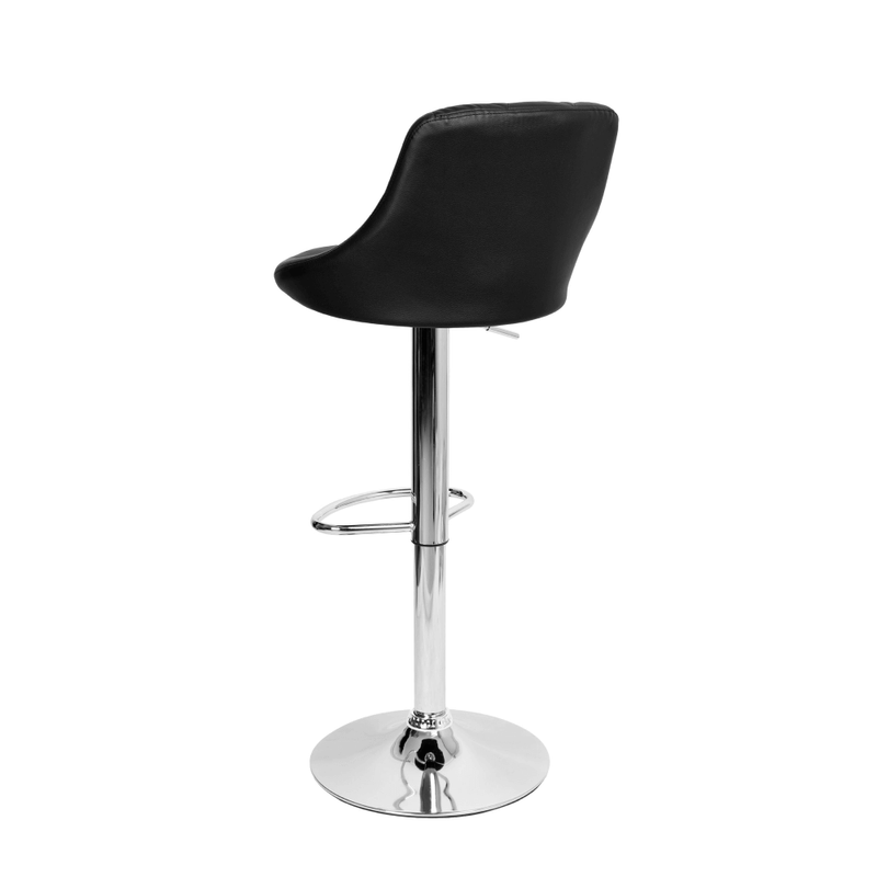 Casa si Gradina - Mobilier - Scaune si fotolii - Scaune - Scaun de bar, piele ecologica neagra/crom, MARID NEW - Infinity.ro